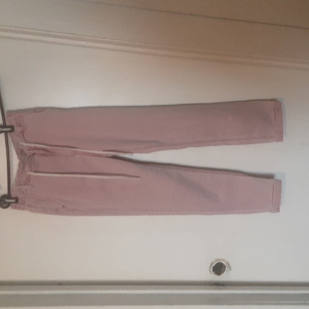 Paige Dusty Rose Lyocell Paper Bag Pants Sz 27